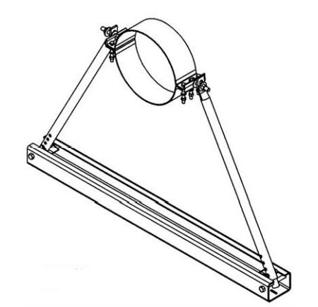 Sukup Incline Powerhead Support Bracket - 10"-12"