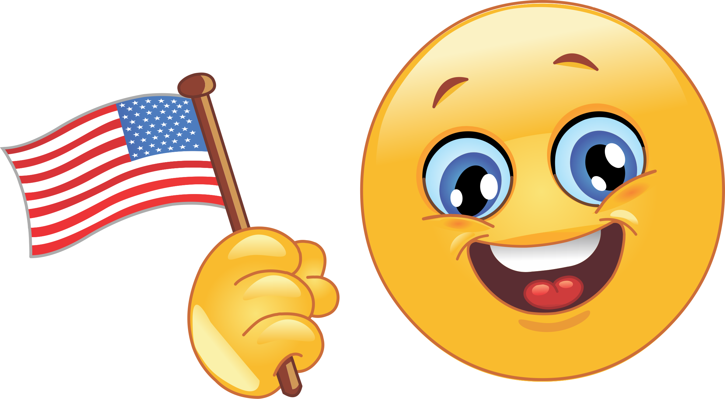 Image result for american flag on pole emojis